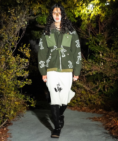 HAND PAINTING MILITARY BLOUSON