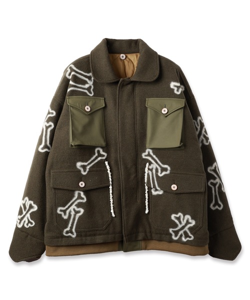 HAND PAINTING MILITARY BLOUSON