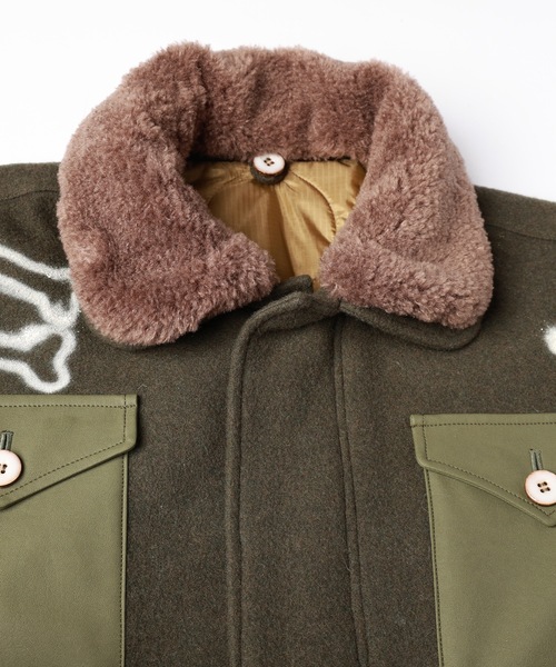 HAND PAINTING MILITARY BLOUSON