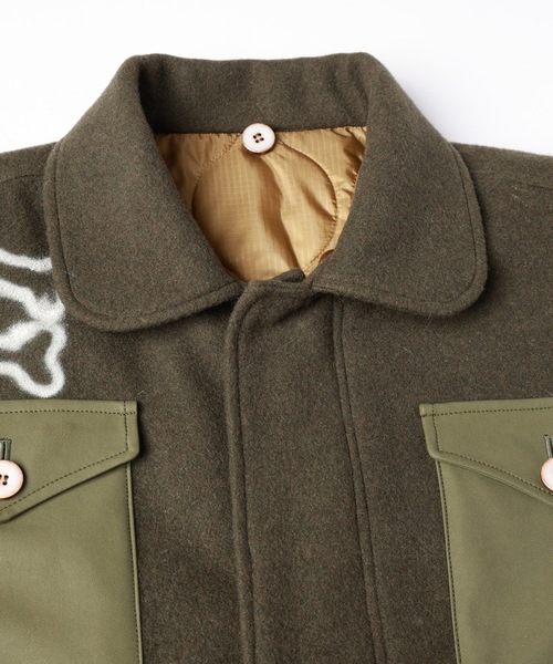 HAND PAINTING MILITARY BLOUSON
