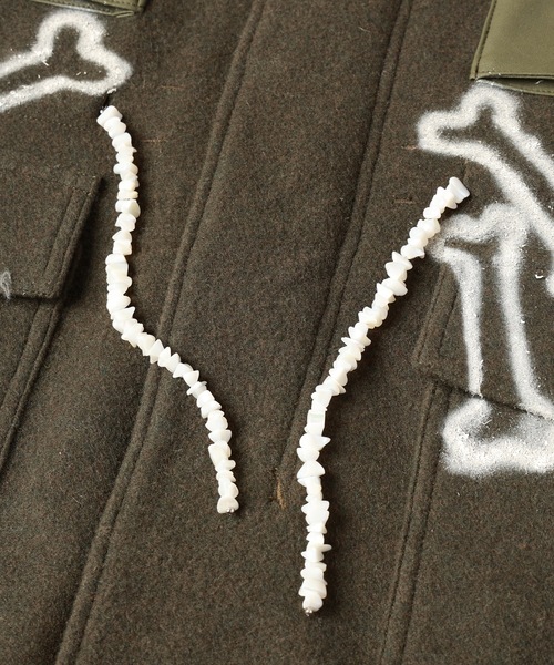 HAND PAINTING MILITARY BLOUSON