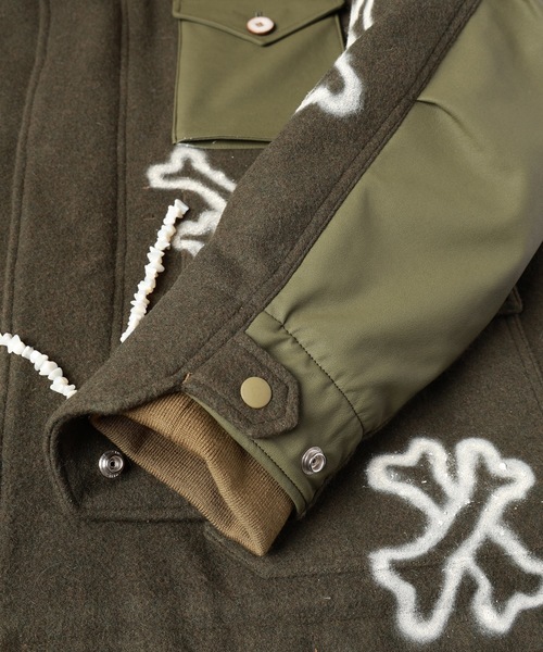 HAND PAINTING MILITARY BLOUSON