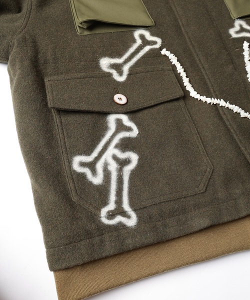 HAND PAINTING MILITARY BLOUSON