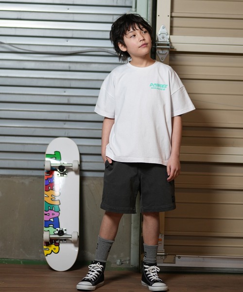DC（ディーシー）の「DC/ディーシー キッズ Tシャツ 25 KD SKATE SKULL SS YST251533（Tシャツ/カットソー・キッズ・スミクロ/ホワイト/ベージュ・100cm/120cm/130cm/140cm/150cm/110cm/160cm）」の9枚目の写真