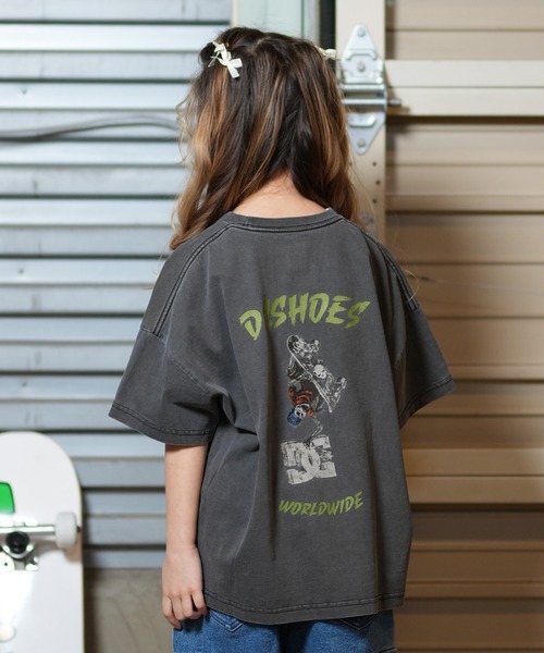 DC（ディーシー）の「DC/ディーシー キッズ Tシャツ 25 KD SKATE SKULL SS YST251533（Tシャツ/カットソー・キッズ・スミクロ/ホワイト/ベージュ・100cm/120cm/130cm/140cm/150cm/110cm/160cm）」の14枚目の写真