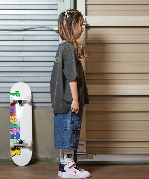 DC（ディーシー）の「DC/ディーシー キッズ Tシャツ 25 KD SKATE SKULL SS YST251533（Tシャツ/カットソー・キッズ・スミクロ/ホワイト/ベージュ・100cm/120cm/130cm/140cm/150cm/110cm/160cm）」の16枚目の写真