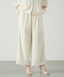 【セットアップ対応/オンでもオフでも活躍】フェザーシフォンイージーパンツ