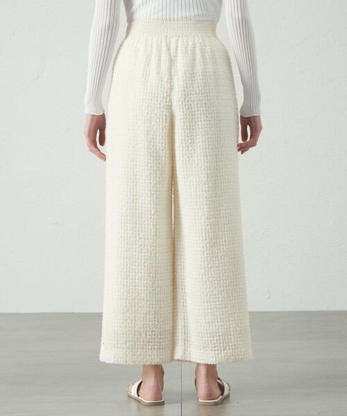 CAST:（キャストコロン）の「【セットアップ対応/オンでもオフでも活躍】フェザーシフォンイージーパンツ（その他パンツ・レディース・ブラック/オフホワイト・S/M/L）」の8枚目の写真