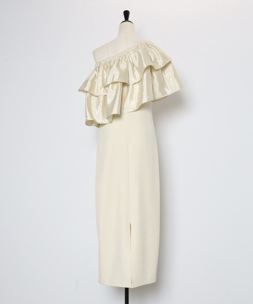 *Diane von Furstenberg* オープンショルダーフリルワンピース Diane Von Furstenberg Womens Pleated A Line Jewel Wrap Dress