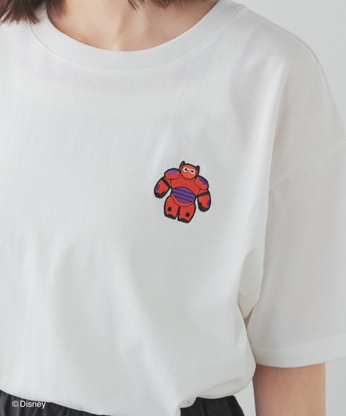 Honeys(ハニーズ)の「ベイマックス/ゆるT(Tシャツ/カットソー・レディース・ブラック/オートミール/ネイビー/ホワイト/レッド・L/LL/M/S)」の2枚目の写真