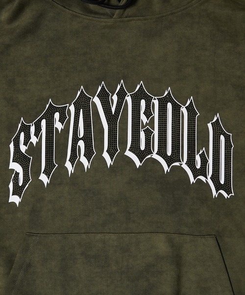 STAY GOLD(ステイゴールド)の「【STAYGOLD】ブラックストーン ボンディング フーディー 【セットアップ可能】/ Blackstone Bonding Hoodie(パーカー・メンズ・カーキ/ブラック・M/L)」の6枚目の写真