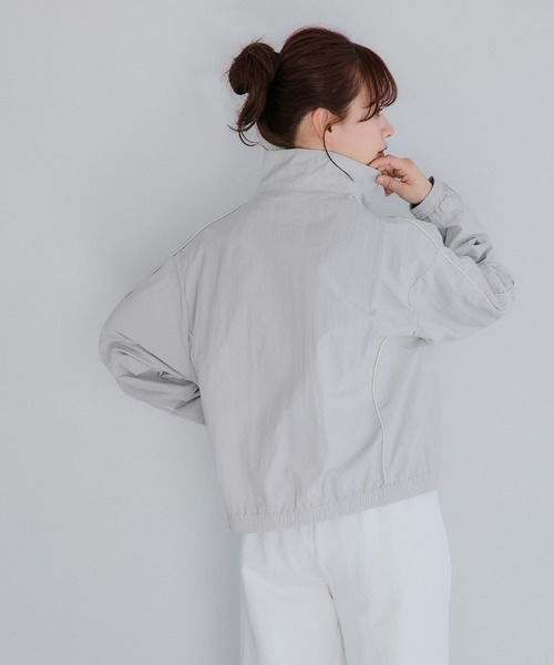 coca（coca）（コカ）の「ワッシャーナイロントラックジャケット（ブルゾン・レディース・グレー/ブラック・S/M/L）」の10枚目の写真