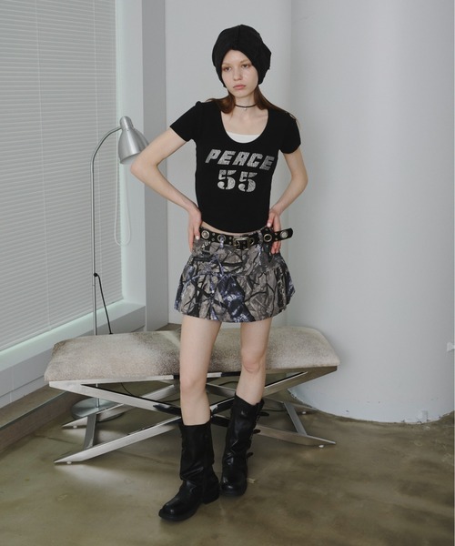 SHAGGIE（シャギー）の「バルーンミニスカート（スカート・レディース・ホワイト/グレー・FREE）」の9枚目の写真