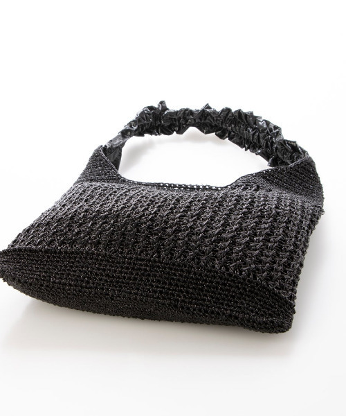 cache cache(カシュ カシュ)の「カシュカシュ cachecache / メタリックコードフリルハンドルトート(かごバッグ・レディース・ゴールド/シルバー/ブラック・FREE)」の5枚目の写真