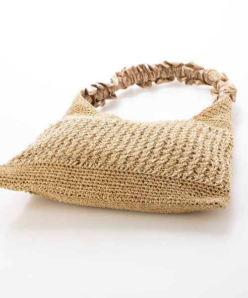 cache cache(カシュ カシュ)の「カシュカシュ cachecache / メタリックコードフリルハンドルトート(かごバッグ・レディース・ゴールド/シルバー/ブラック・FREE)」の15枚目の写真