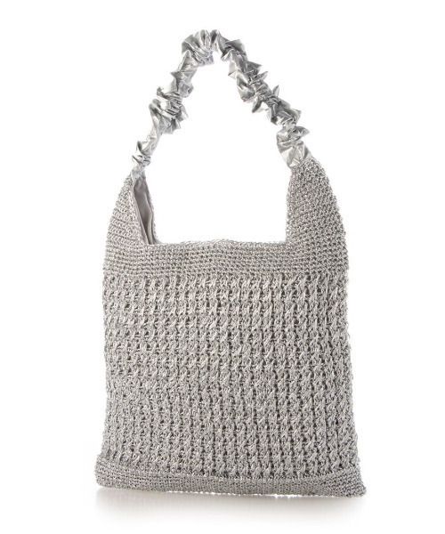 cache cache(カシュ カシュ)の「カシュカシュ cachecache / メタリックコードフリルハンドルトート(かごバッグ・レディース・ゴールド/シルバー/ブラック・FREE)」の10枚目の写真