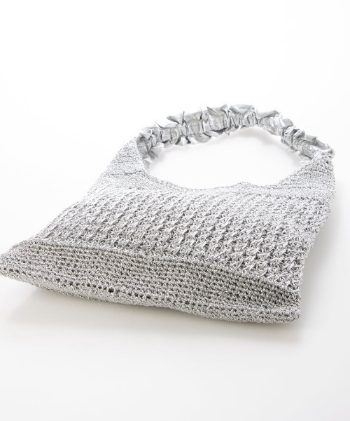 cache cache(カシュ カシュ)の「カシュカシュ cachecache / メタリックコードフリルハンドルトート(かごバッグ・レディース・ゴールド/シルバー/ブラック・FREE)」の11枚目の写真