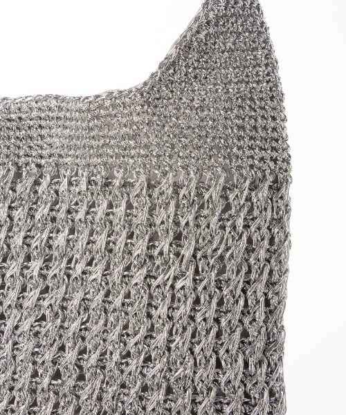 cache cache(カシュ カシュ)の「カシュカシュ cachecache / メタリックコードフリルハンドルトート(かごバッグ・レディース・ゴールド/シルバー/ブラック・FREE)」の13枚目の写真