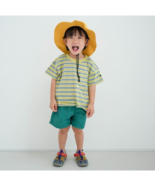 BREEZE（ブリーズ）の「【WEB限定/ジュニア対応】無地ボーダー半袖Tシャツ（Tシャツ/カットソー・キッズ・パープル/ライム/レンガ/レインボー/ピンク/グリーン/その他13/ベージュ/オレンジ/オフホワイト/その他12/ブルー/ブラック/チャコール/その他11/ミント・150/110/120/140/90/130/100）」の18枚目の写真