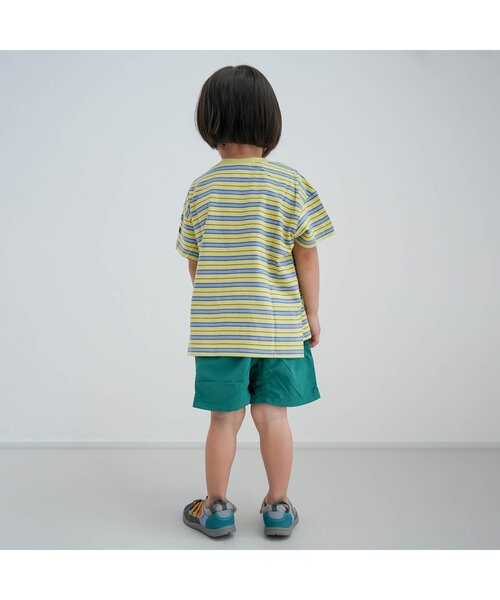 BREEZE（ブリーズ）の「【WEB限定/ジュニア対応】無地ボーダー半袖Tシャツ（Tシャツ/カットソー・キッズ・パープル/ライム/レンガ/レインボー/ピンク/グリーン/その他13/ベージュ/オレンジ/オフホワイト/その他12/ブルー/ブラック/チャコール/その他11/ミント・150/110/120/140/90/130/100）」の19枚目の写真