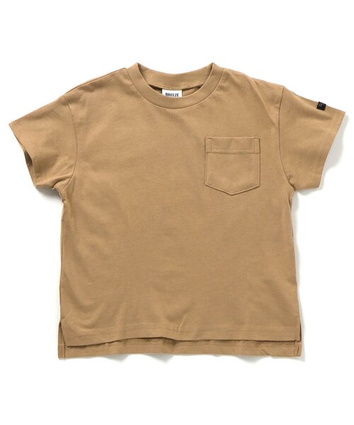 BREEZE（ブリーズ）の「【WEB限定/ジュニア対応】無地ボーダー半袖Tシャツ（Tシャツ/カットソー・キッズ・パープル/ライム/レンガ/レインボー/ピンク/グリーン/その他13/ベージュ/オレンジ/オフホワイト/その他12/ブルー/ブラック/チャコール/その他11/ミント・150/110/120/140/90/130/100）」の5枚目の写真