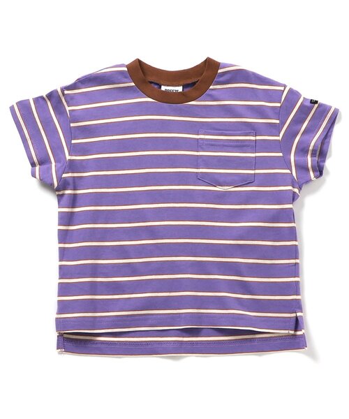 BREEZE（ブリーズ）の「【WEB限定/ジュニア対応】無地ボーダー半袖Tシャツ（Tシャツ/カットソー・キッズ・パープル/ライム/レンガ/レインボー/ピンク/グリーン/その他13/ベージュ/オレンジ/オフホワイト/その他12/ブルー/ブラック/チャコール/その他11/ミント・150/110/120/140/90/130/100）」の10枚目の写真