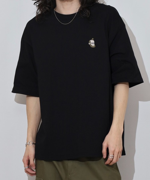 tシャツ ATELANE アソート　ワンポイント刺繍 バック刺繍オーバーサイズ 半袖Tシャツ レディース メンズ セール】ATELANE アソート ワンポイント刺繍 バック刺繍オーバー