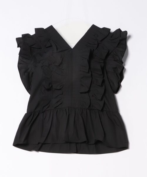PICCIN PERLA（ピッチンペルラ）の「ラッフルフリルブラウス（シャツ/ブラウス・レディース・オフホワイト/ブラック・M）」の21枚目の写真