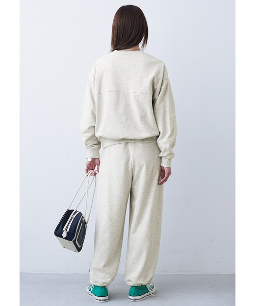MEDE19F(メデジュウキュウ)の「BRAND NEW MIX STYLE ヘンリーネックスウェット(スウェット・レディース・グレイッシュベージュ・3L/LL/L/M/S)」の5枚目の写真
