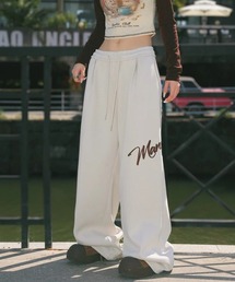 Lilamusant（リラミュゾン）の「【Un】【it】【Lilamusant(リラミュゾン)】エンブロイダリーワイドスウェット ロゴ 刺繍 韓国ストリート Y2K（スウェットパンツ）」