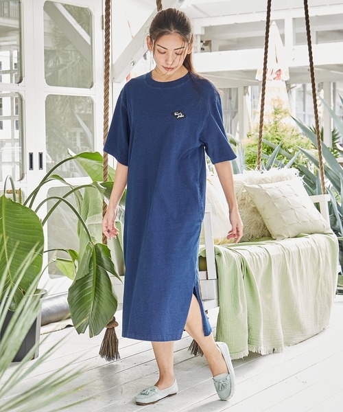 Kahiko(カヒコ)の「【Kahiko】SURF&Palms ユーイングTシャツワンピース(ワンピース・レディース・ライトブルー/グレー/ダークブルー・FREE)」の16枚目の写真