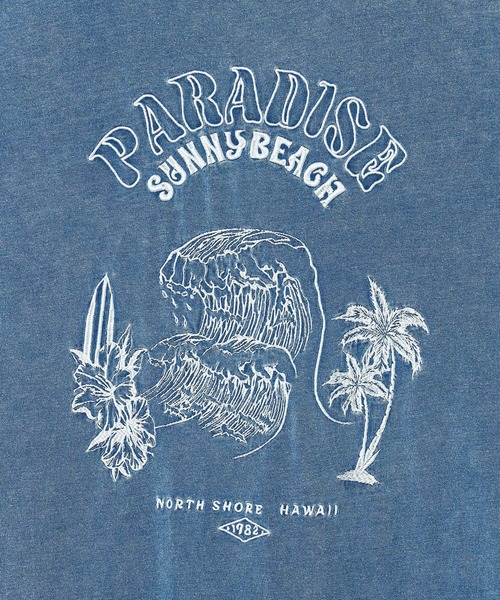 Kahiko(カヒコ)の「【Kahiko】SURF&Palms ユーイングTシャツワンピース(ワンピース・レディース・ライトブルー/グレー/ダークブルー・FREE)」の7枚目の写真