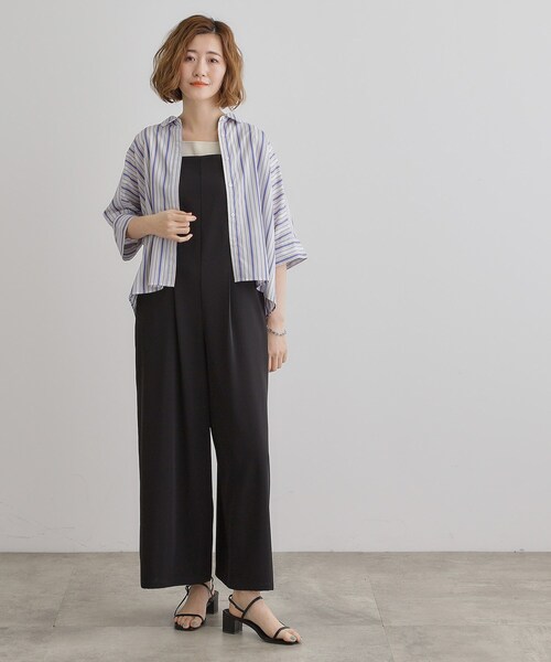 grove(グローブ)の「【夏に嬉しい機能付き】ドルマンクロップドシャツ(シャツ/ブラウス・レディース・オフホワイト/ネイビー/ブルー系2/ネイビー系2/ホワイト系5・03/02/01/04/05)」の19枚目の写真