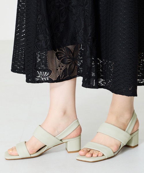 WA ORiental TRaffic（ダブルエーオリエンタルトラフィック）の「ソフトレザーダブルベルトサンダル/52208（サンダル・レディース・ホワイト/グリーン/ブラック・LL/L/M/S/3L/SS）」の3枚目の写真