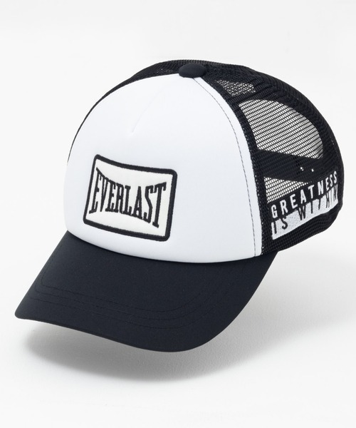 EVERLAST(スポーツ・ライフスタイル)（エバーラスト）の「EVERLAST ワッペンメッシュCAP（キャップ・メンズ・ホワイト/ブラック・FREE）」の2枚目の写真