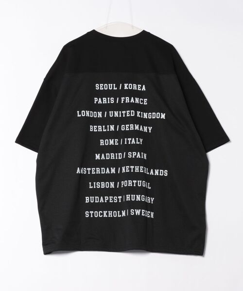 a.p.o.v.(エーピーオービー)の「a.p.o.v. バックシティープリントメッシュ切り替えオーバーサイズTシャツ(Tシャツ/カットソー・メンズ・ブラック/ホワイト・ONESIZE)」の11枚目の写真