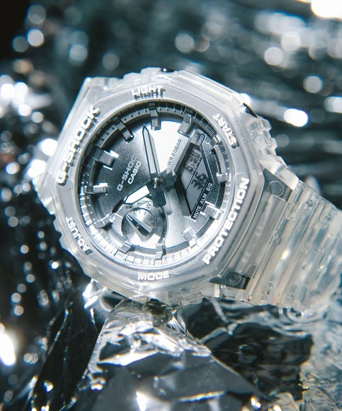 G-SHOCK(ジーショック)の「BRIGHT METALLIC DIAL SERIES / GA-2100BM-7A8JF(アナログ腕時計・メンズ・クリア・FREE)」の5枚目の写真