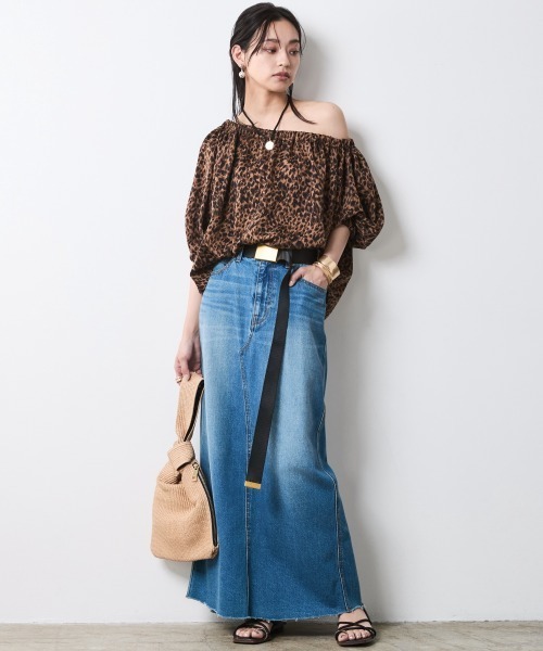 CHIC STYLE(シックスタイル)の「レオパードプリントブラウス<大きいサイズ有>シックスタイル(シャツ/ブラウス・レディース・グレー系/ブラウン系・5L/4L/3L/LL/L/M)」の4枚目の写真