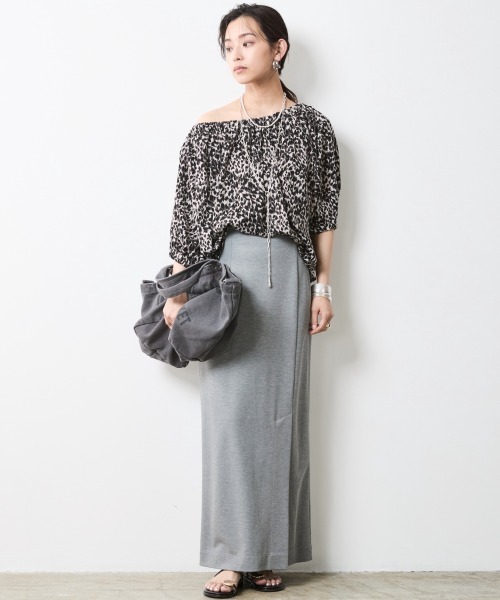 CHIC STYLE(シックスタイル)の「レオパードプリントブラウス<大きいサイズ有>シックスタイル(シャツ/ブラウス・レディース・グレー系/ブラウン系・5L/4L/3L/LL/L/M)」の7枚目の写真