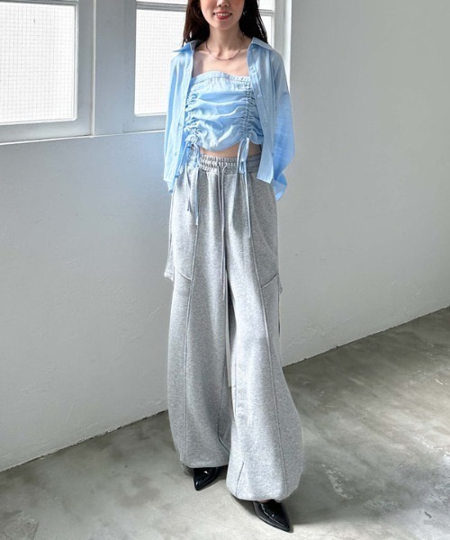 archives（アルシーヴ）の「サイドカットアウトスウェットパンツ（スウェットパンツ・レディース・オートミール/グレー・MEDIUM）」の22枚目の写真