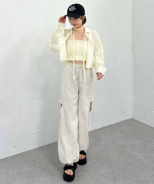 archives（アルシーヴ）の「サイドカットアウトスウェットパンツ（スウェットパンツ・レディース・オートミール/グレー・MEDIUM）」の10枚目の写真