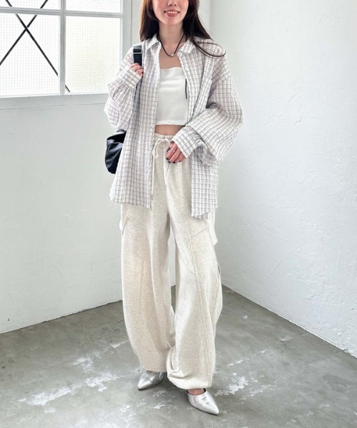 COZY WORLDWIDE カットアウト パンツ Sculpted White ○関送込○ mideal ジーンズ デニム デニムパンツ cut out design wide