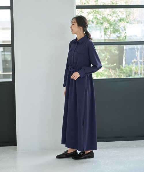 【PRADA】必須アイテム！ウエスト エレガント シャツワンピース シャツワンピース レディース ロング 春 アウトレット セール a
