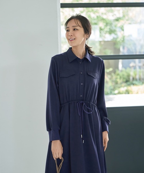 LUXE】ウエストマークシャツワンピース（ワンピース）｜STYLE