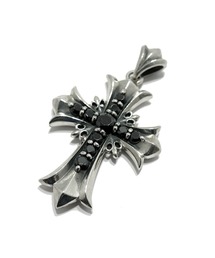 美品♡con affetto♡コンアフェット K10 ダイヤ クロス ネックレス con affetto(ファッション) ネックレス K10ダイヤクロス