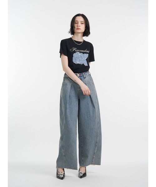 jouetie（ジュエティ）の「ローズドッキングTシャツ（Tシャツ/カットソー・レディース・レッド/オフホワイト/ブラック・MEDIUM）」の22枚目の写真