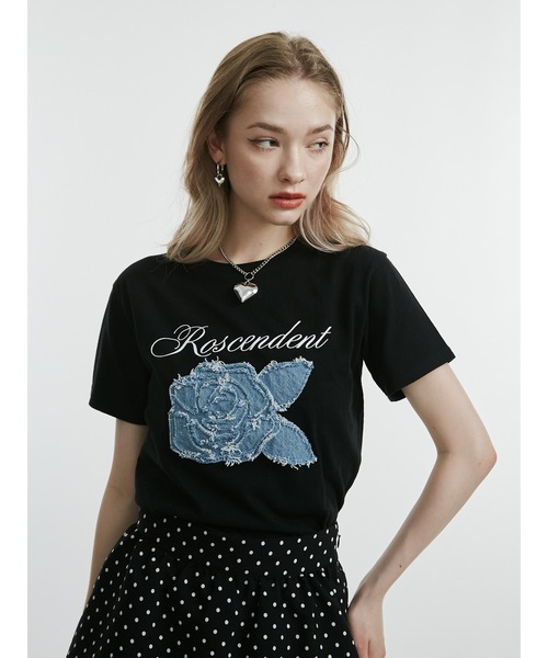 jouetie（ジュエティ）の「ローズドッキングTシャツ（Tシャツ/カットソー・レディース・レッド/オフホワイト/ブラック・MEDIUM）」の6枚目の写真