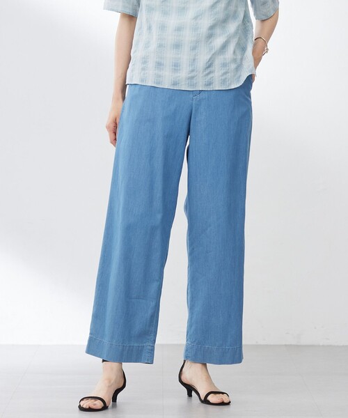 J.PRESS Ladies(J.プレス レディス)の「【洗える】4oz Light Denim ストレート パンツ(デニムパンツ・レディース・ネイビー系/スカイブルー系・XXS/S/XS)」の2枚目の写真