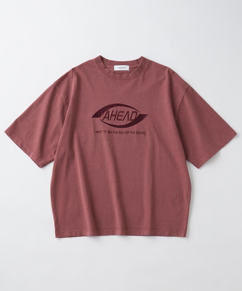 MONO-MART(モノマート)の「ヴィンテージライク ピグメント デザインロゴ刺繍オーバーサイズ半袖Tシャツ(Tシャツ/カットソー・レディース・ブラック/ブラック系/ネイビー/レッド/ブラウン・L/M)」の14枚目の写真