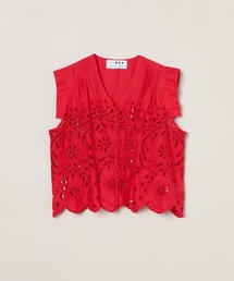 three dots（スリードッツ）の「トロピカル レーストップス（シャツ/ブラウス）」